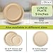 Dtocs Bamboo Fiber Plates 9 Inch Round (50) | Bamboo Plate Disposable Dinnerware Set for Party, BBQ, Dinner, Serving Platters, Charcuterie Boards | Sustainable Alternate to Plastic, Wood, Paper Plates 6