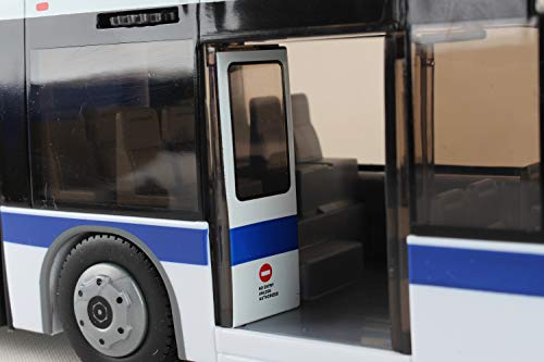 Daron Rt8563 New York City Mta Metro Articulated Electric Bus 1:43 Scale- 16 Inches Long White/Blue/Black #TOP7