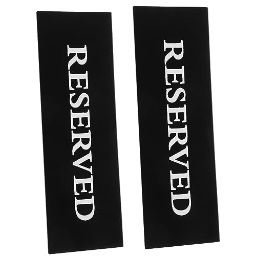 Cabilock Hotel Restaurant Seating Card Holders 2 Pack Wedding Banquet Event Reserved Signs