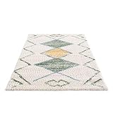 QUALITÄT - Mit dem Hochflor Teppich in der Größe 80x150 cm gewinnen Sie eine gemütliche Wohndekoration. Kalte Füße haben nun keine Chance mehr, denn durch sein flauschig-weichen Flor verleiht er jedem Raum Wärme. Maschinell hergestellt aus 100% Polypropylen ist der Teppich aus strapazierfähigen Kunstfasern gefertigt, die kaum Feuchtigkeit aufnehmen und sich einfach pflegen lassen.