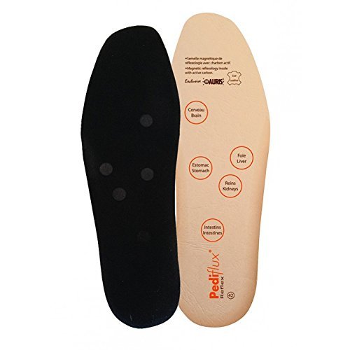 Semelles magnétiques en cuir Auris taille 44 réflexologie charbons actifs