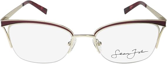Sean John 6006 Cat Eye Eyeglass Frame/Eyewear Half-Rim Premium Segment Designer