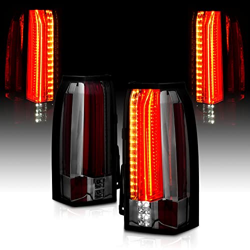 AmeriLite Smoke Intense Full LED Parking Light Bar Brake Lamp Reverse Tail Lights For 2015-2020 GMC Yukon YukonXL SUV