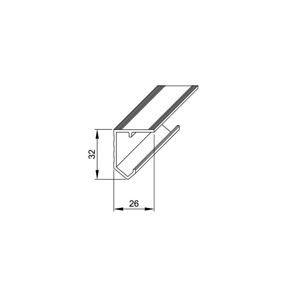 Système coulissant SLID'UP 120 pour 1 porte de placard - rail 1,5 m - 45 kg