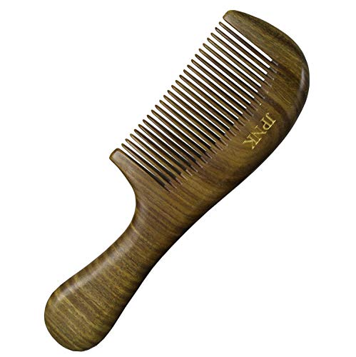 JPNK Anti-Static Sandalwood Scent Natural Hair Detangler Wooden Comb