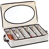 Hiceeden Die Besteck-Aufbewahrungsbox misst 42 x 27 x 9 cm mit 5 beweglichen und verstellbaren Trennwänden, damit Sie die 6 Fächer nach Belieben anpassen können, um Ihre Utensilien vor Kratzern zu schützen.