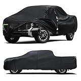 Car Cover Custom Fit for Toyota Tundra 2007-2026,6 Layers Truck Cover Waterproof All Weather for Automobiles,Outdoor Full Exterior Cover Black,Up to 233.6 inch, 5.5 Bed Length