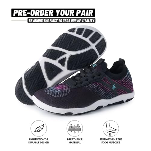 HF Vitality Healthy Ergonomic Supportive Barefoot Shoes, Zero Drop Sole, Wide Toe Box, Lightweight, Breathable Walking Sneakers Outdoor Running Footwear Unisex2
