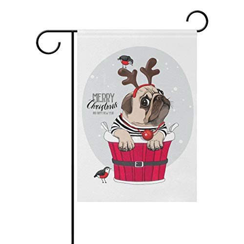 Top Carpenter Christmas Pug Dog in Santa's Deer Double-Sided Printed Garden House Sports Flag-12x18(in)-Polyester Decorative Flags for Courtyard Garden Flowerpot… Top Carpenter Christmas Pug Dog in Santa's Deer Double-Sided Printed Garden House Sports Flag-12x18(in)-Polyester Decorative Flags for Courtyard Garden Flowerpot…
