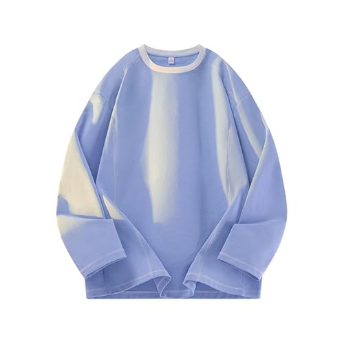 Men's Crewneck Warm Sweatshirts Fashion Raglan Long Sleeve T-Shirt Plus Size Loose Workout Active Golf Shirt Pullover4