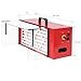 Portable Tabletop Dust Collector 725CFM | 3x110V Variable-Speed Fans (1.29A Total) | Red Steel Benchtop Unit with HEPA Filter & Dual Outlets