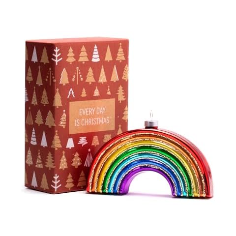 Handcrafted Rainbow Glass Ornaments for Christmas Cover