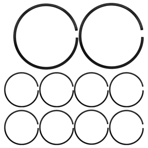 RUURUU Lot de 10 segments de piston 52 mm x 1,5 mm pour tronçonneuse Husqvarna 272 272XP 272K 281 282 285 480 181 Jonsered 2077 2083 Partner 7700