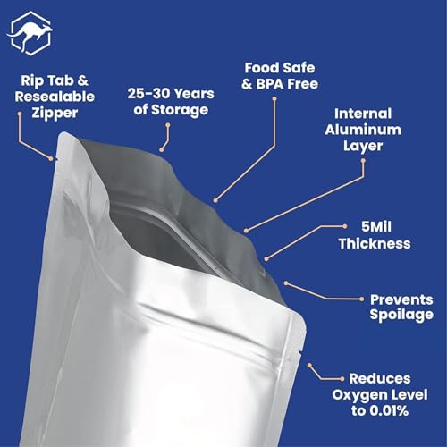 Mylar Bag Bundle with Zipper - Silver