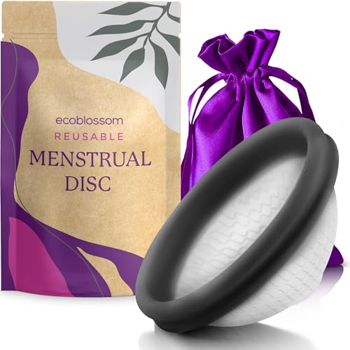Ecoblossom Reusable Menstrual Disc - Small Menstrual Cup - Soft Period Disc For Women Designed With Flexible, Medical-Grade Silicone Period Cup (Small