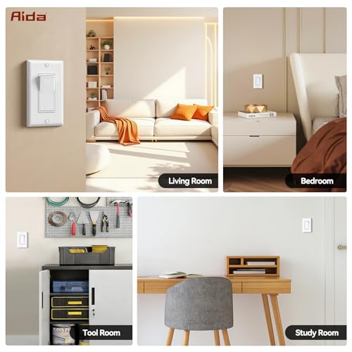 Interrupteurs encastrables avec plaque murale incluse AIDA 20x