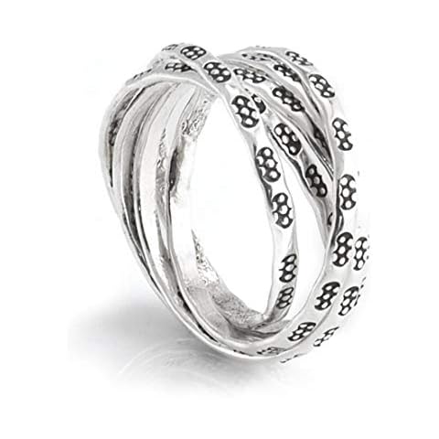 Anillo de Plata .925 con 5 Aros Entrelazados de Estilo Ruso Cover