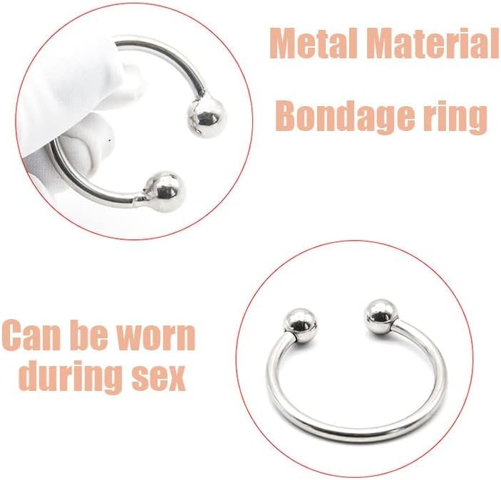 Anillo de masaje de metal para hombres HUNTVE accesorio multifuncional 4