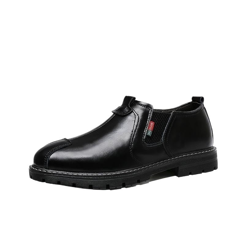 Dress Shoes for Men's Anti-Slip Slip Resistant Rubber Sole Shoe for Casual Wedding Party Prom Slip-on Vintage Breathable Spanish Leather