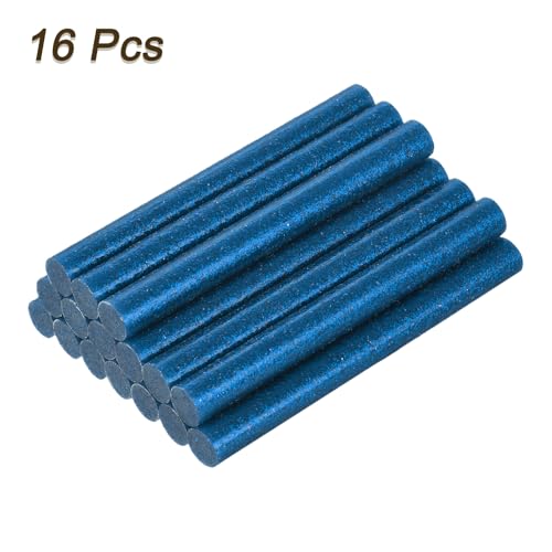 uxcell Mini bastão de pistola de cola quente 10 cm x 0,7 cm para pistola de cola, glitter azul brilh