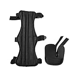 Optimaler Schutz: Mit 22 cm Länge schützt der Bogenschießen Armschutz Unter- und Oberarm. Das kommt besonders Einsteigern und größeren Schützen zugute. Fingerhandschuhe: Für Rechts- und Linkshänder geeignet. Die verstellbare Handgelenkschlaufe und das Gummiband erlauben es, das Produkt der Hand anzupassen.
