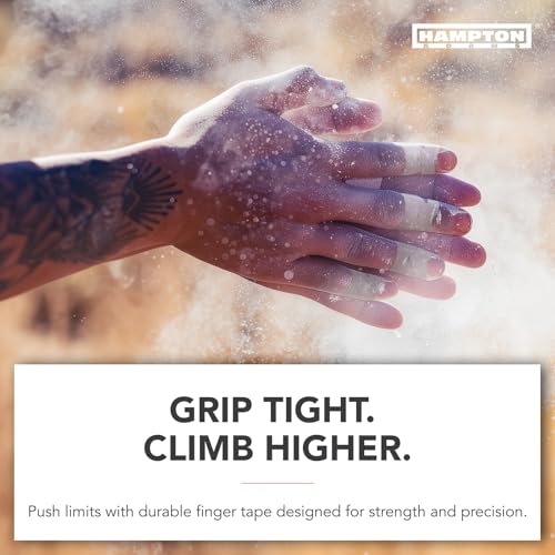 Image of Hampton Adams | As Seen on Shark Tank | Pro Finger Tape (8-Pack) | for BJJ Bouldering Crossfit Weightlift | Non-Slip Extreme Quality No-Fray Climbing Tape | Extended Wear Super Strong Adhesive