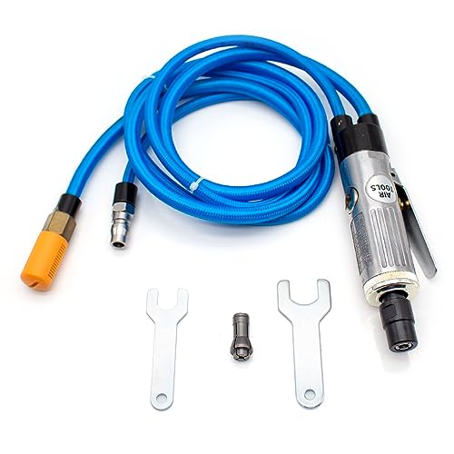 iDili Silencer Type Pneumatic Grinder Tire Grinding Machine Wind-Driven Polishing Machine Air Die Grinder 25000RPM Chuck 3MM/6MM