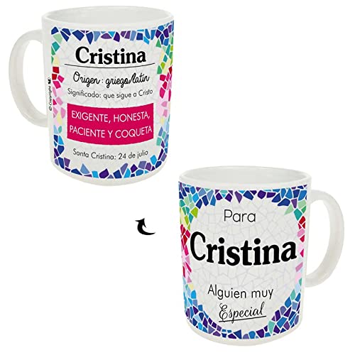 TAZA CON NOMBRE INICIAL - B y C, TAZA PARA REGALAR, RECUERDOS (CRISTINA) Cover