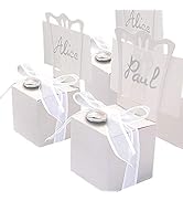 EinsSein 12x Boîte Cadeau Tabouret Blanc boites Carton Boite Cadeaux canetons decorer a Dragees D...