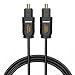 CableCreation Optical Digital Audio Cable,15 FT Thin Fiber Optic Toslink Gold Plated Optical S/PDIF Cord for Home Theater, Sound Bar, TV, PS4, Xbox, VD/CD Player,Game Console& More,Black/OD:2.2MM