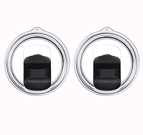 20 oz Magnetic Tumbler Replacement Lid Compatible with yeti 20 oz Tumbler, 10/24 oz Mug and 10 oz Lowball- Replacement Magnetic Slider/Cover, Black(2 Pack)