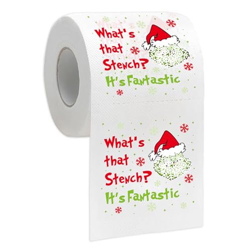 Papier Toilette de Noël Amusant, Décorations de Salle de Bain de Noël, Papier Toilette Fantaisie pour les Fêtes, Cadeaux de Noël Amusants, Articles de Fête