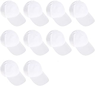 Gorras de poliéster para niños - Kit de gorra deportiva de bricolaje de 17 piezas, color blanco, blanco, M