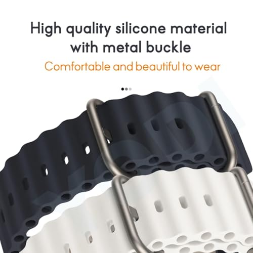 Image of YODI Watch Band Compatible with Fitbit Versa 4 / Fit bit Versa 3 / Fitbit Sense /Sense 2 Band, Soft Replacement Silicone Wristband for Women Flexible Waterproof Sport Watch Strap for Men Large