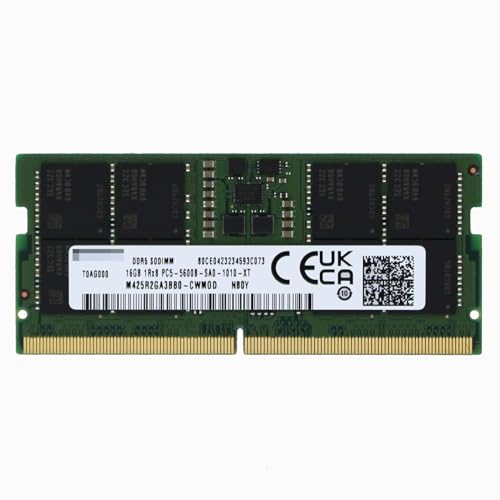 Image of 16GB (1x16GB) DDR5 5600MHz PC5-44800 SODIMM 1Rx8 CL46 1.1v Laptop Upgrade RAM Compatible for Original Memory Module (3 Year Warranty)