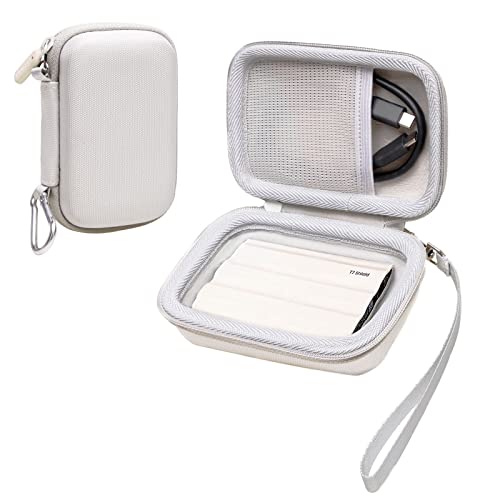 Ltgem Case For Samsung T7 Shield / T7 / T7 Touch Portable Ssd External Solid State Drive - Hard Protective Cover Storage Bag,Beige #TOP9
