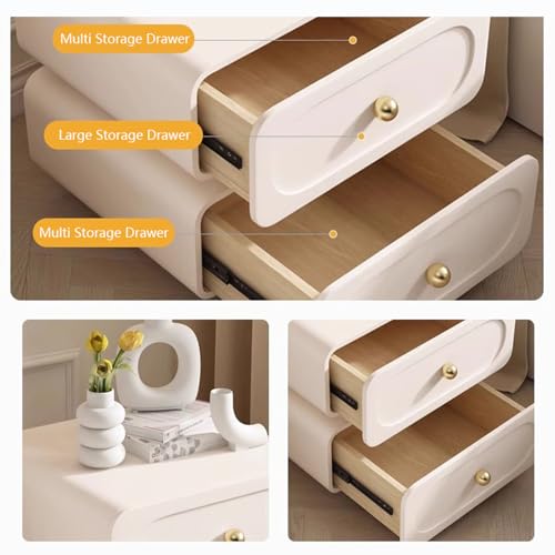Meuble de rangement pour chambre à coucher avec double tiroir en métal - 7