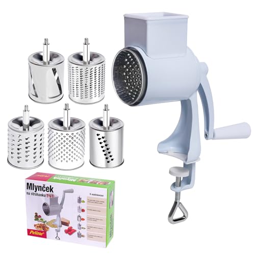 Rallador Manual con 5 Discos Intercambiables para Queso miniatura 1