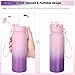 Oldley Water Bottles 20 oz Insulated Water Bottle with Straw 3 Lids,Vacuum Stainless Steel Water Bottles, Leak & Sweat Proof Sport Water Bottle Gym for Kids Adults