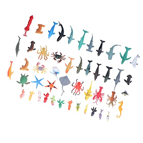 Figuras de vida marina con textura delicada, juguetes del mundo para aprender jugando