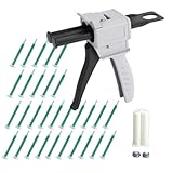 KeiSquare ミキシングノズル メグミックス 互換 50本 100本 2液 混合 ミックスノズル パーツ 修理 補修 修復 板金 接着 (1:1ガン+ケース+ノズル30本セット)