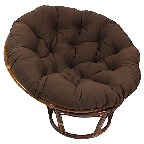 ZRYBH Coussin de chaise en forme d'œuf, coussin d'extérieur de rechange pour chaise à œufs suspendue, coussin rond épais à suspendre uniquement, coussin de chaise lavable (marron, 60 cm) Cover