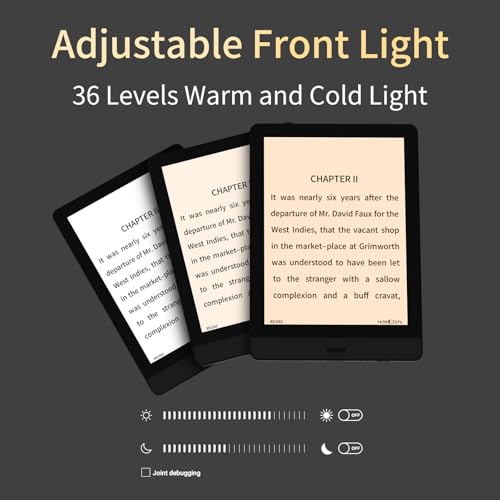 Image of Bigme ePaper Tablet eBook Reader 32GB 6 Inch Black and White Display, Brightness Adjustment,Page Turn Button