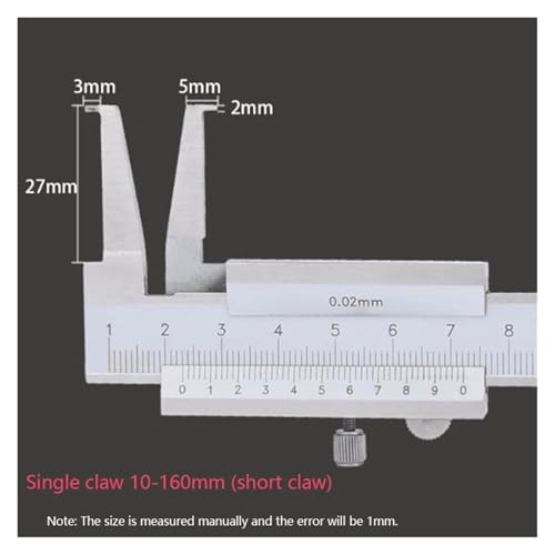 Calibrador Vernier 10-160mm Garra Corta miniatura 2