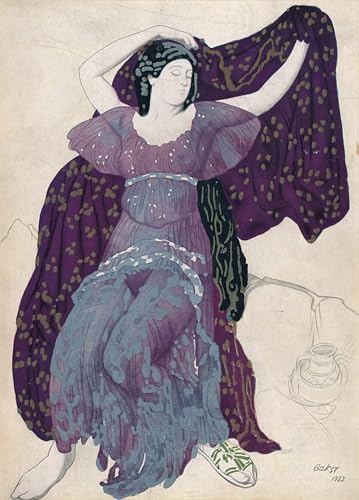 Lienzo Leon Bakst de alta definición reproducción artística Echo Abandonée 60x90cm