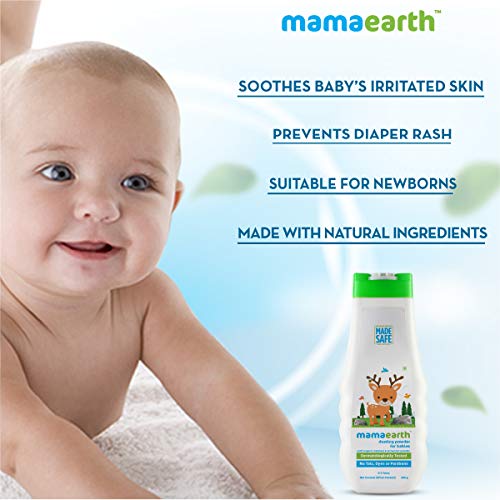Mamaearth Dusting Powder for Babies | with Organic Oatmeal & Arrowroot | Talc-Free Baby Powder | for Diaper Rash, Sweat or Dry & Irritated Skin | 10.58 Oz/300g - Thumbnail 3