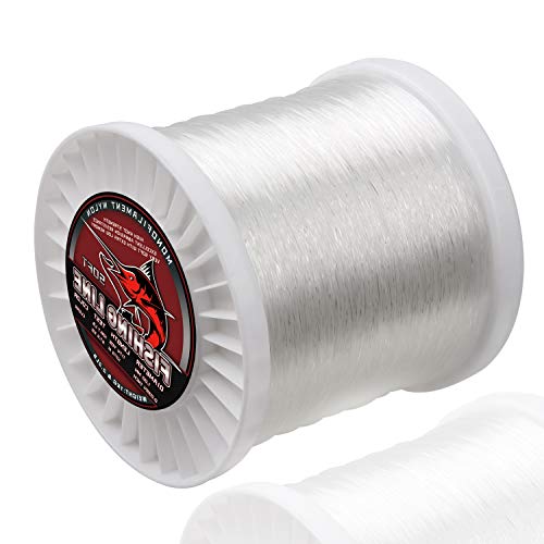 Big Game Monofilament Fishing Line,2.2-Pound Spool Nylon Mono Fishing Leader Lines Super Strong For Saltwater Freshwater 1174-13041Yds, 14Lb-127Lb (Clear) #TOP17