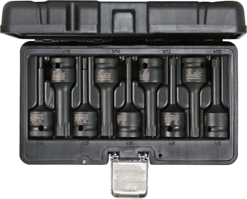 KS Tools 911.0944 1/2" Kraft-Bit-Stecknuss-Satz Vielzahn, 9-tlg., 35 x 25 x 13 cm – Ansicht 4