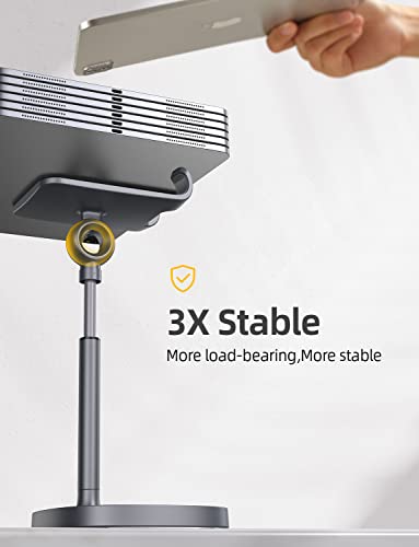 Image of LISEN Cell Phone Stand Adjustable Phone Holer for Desk, Computer Office Desk Accessories for iPhone 16 Holder Women Kitchen Essentials Fits Switch Kindle iPads Tablet 4-10in (Gray)
