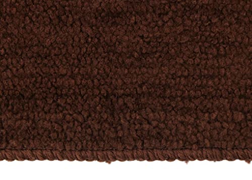 Image of THE HOME TALK Modern Polyester Area Rugs | Carpets for Living Room, Kitchen, Kid's Room, Bedroom | Microfiber Polyester Rugs | Shaggy Floor Carpet | Anti Skid Store (Dark Brown, 50 x 150 cm)